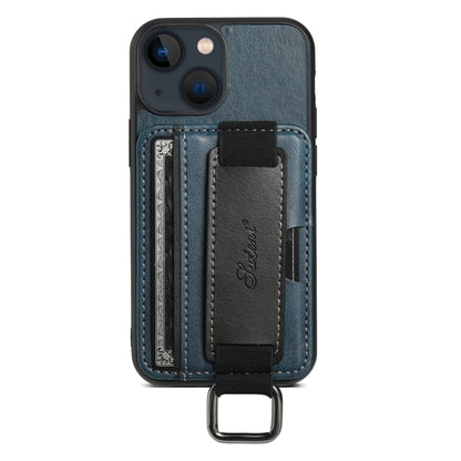 Suteni H13 Card Wallet Wrist Strap Holder PU Phone Case, For iPhone 16 Pro, For iPhone 16 Plus, For iPhone 16, For iPhone 15 Pro Max, For iPhone 15 Pro, For iPhone 15 Plus, For iPhone 15, For iPhone 17e / 16e
