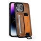 Suteni H13 Card Wallet Wrist Strap Holder PU Phone Case, For iPhone 18, For iPhone 18 Pro, For iPhone 18 Pro Max, For iPhone 17 Pro Max, For iPhone 17 Pro, For iPhone 17, For iPhone  Air, For iPhone 16 Pro Max