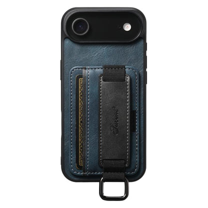Suteni H13 Card Wallet Wrist Strap Holder PU Phone Case, For iPhone 18, For iPhone 18 Pro, For iPhone 18 Pro Max, For iPhone 17 Pro Max, For iPhone 17 Pro, For iPhone 17, For iPhone  Air, For iPhone 16 Pro Max