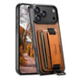 Suteni H13 Card Wallet Wrist Strap Holder PU Phone Case, For iPhone 18, For iPhone 18 Pro, For iPhone 18 Pro Max, For iPhone 17 Pro Max, For iPhone 17 Pro, For iPhone 17, For iPhone  Air, For iPhone 16 Pro Max