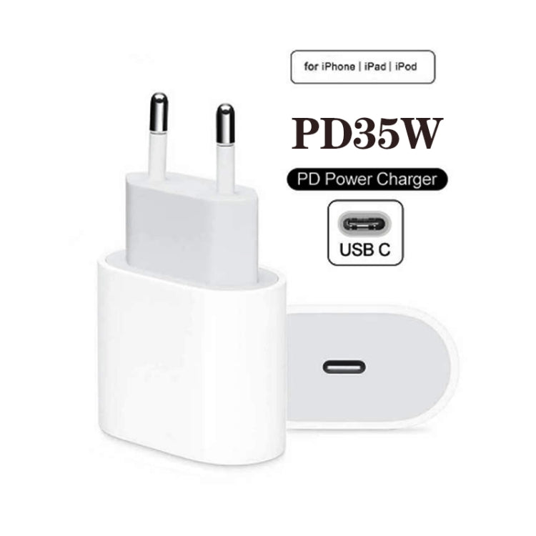PD35W USB-C / Type-C Port Charger with 1m Type-C to Type-C Data Cable, EU Plug