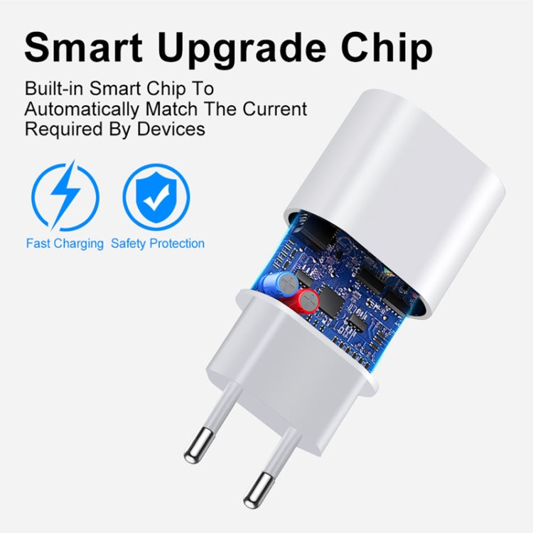 PD35W USB-C / Type-C Port Charger with 1m Type-C to Type-C Data Cable, EU Plug