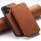 Suteni J06 Retro Matte Litchi Texture Leather MagSafe Phone Case, For iPhone 16 Pro, For iPhone 16 Plus, For iPhone 16, For iPhone 15 Pro Max, For iPhone 15 Pro, For iPhone 15 Plus, For iPhone 15