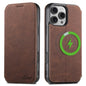 Suteni J06 Retro Matte Litchi Texture Leather MagSafe Phone Case, For iPhone 16 Pro, For iPhone 16 Plus, For iPhone 16, For iPhone 15 Pro Max, For iPhone 15 Pro, For iPhone 15 Plus, For iPhone 15