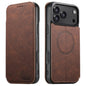 Suteni J06 Retro Matte Litchi Texture Leather MagSafe Phone Case, For iPhone 18, For iPhone 18 Pro, For iPhone 18 Pro Max, For iPhone 17 Pro Max, For iPhone 17 Pro, For iPhone 17, For iPhone Air, For iPhone 16 Pro Max