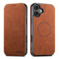 Suteni J06 Retro Matte Litchi Texture Leather MagSafe Phone Case, For iPhone 18, For iPhone 18 Pro, For iPhone 18 Pro Max, For iPhone 17 Pro Max, For iPhone 17 Pro, For iPhone 17, For iPhone Air, For iPhone 16 Pro Max