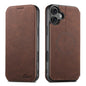 Suteni J06 Retro Matte Litchi Texture Leather MagSafe Phone Case, For iPhone 18, For iPhone 18 Pro, For iPhone 18 Pro Max, For iPhone 17 Pro Max, For iPhone 17 Pro, For iPhone 17, For iPhone Air, For iPhone 16 Pro Max
