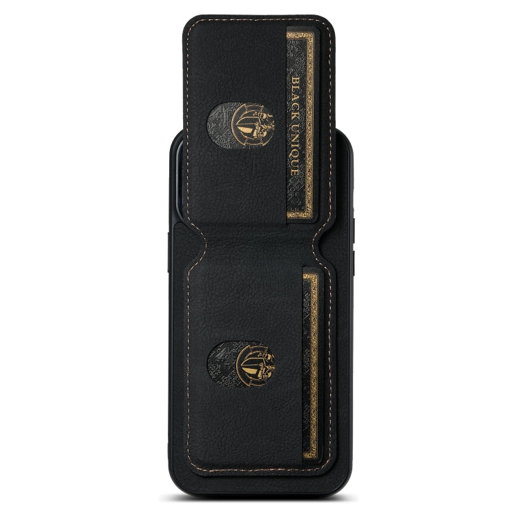 Suteni H02 Litchi Leather Card Wallet Stand Back Phone Case, For iPhone 14 Pro Max, For iPhone 13 Pro Max, For iPhone 13 Pro, For iPhone 13