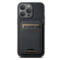 Suteni H02 Litchi Leather Card Wallet Stand Back Phone Case, For iPhone 14 Pro Max, For iPhone 13 Pro Max, For iPhone 13 Pro, For iPhone 13