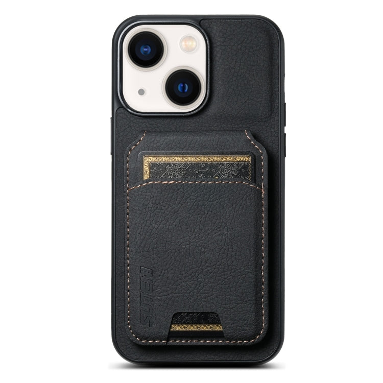 Suteni H02 Litchi Leather Card Wallet Stand Back Phone Case, For iPhone 14 Pro Max, For iPhone 13 Pro Max, For iPhone 13 Pro, For iPhone 13