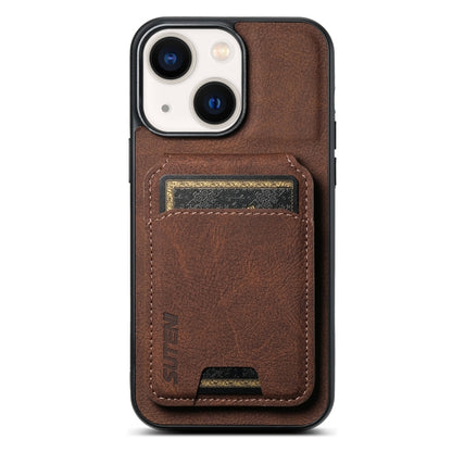 Suteni H02 Litchi Leather Card Wallet Stand Back Phone Case, For iPhone 14 Pro Max, For iPhone 13 Pro Max, For iPhone 13 Pro, For iPhone 13