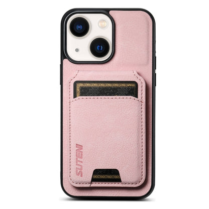 Suteni H02 Litchi Leather Card Wallet Stand Back Phone Case, For iPhone 14 Pro Max, For iPhone 13 Pro Max, For iPhone 13 Pro, For iPhone 13