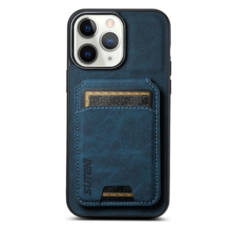 Suteni H02 Litchi Leather Card Wallet Stand Back Phone Case, For iPhone 11 Pro, For iPhone X / XS, For iPhone XR, For iPhone XS Max