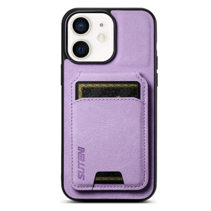 Suteni H02 Litchi Leather Card Wallet Stand Back Phone Case, For iPhone 12 / 12 Pro, For iPhone 12 Pro Max, For iPhone 11 Pro Max, For iPhone 11