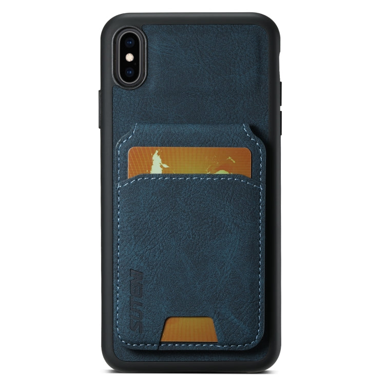 Suteni H02 Litchi Leather Card Wallet Stand Back Phone Case, For iPhone 11 Pro, For iPhone X / XS, For iPhone XR, For iPhone XS Max