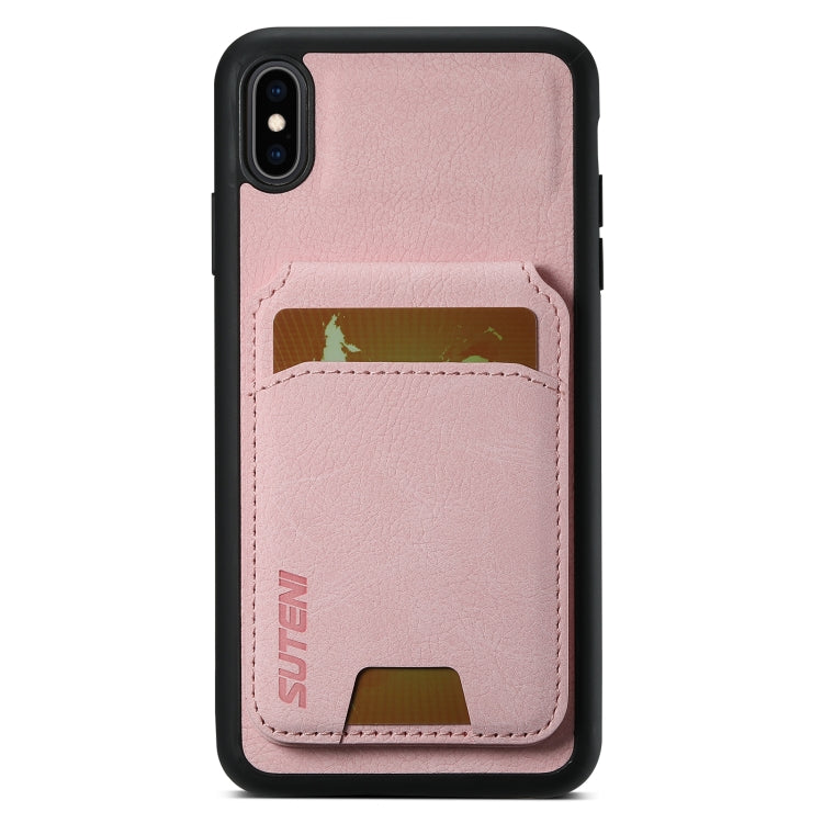Suteni H02 Litchi Leather Card Wallet Stand Back Phone Case, For iPhone 11 Pro, For iPhone X / XS, For iPhone XR, For iPhone XS Max