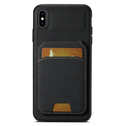 Suteni H02 Litchi Leather Card Wallet Stand Back Phone Case, For iPhone 11 Pro, For iPhone X / XS, For iPhone XR, For iPhone XS Max