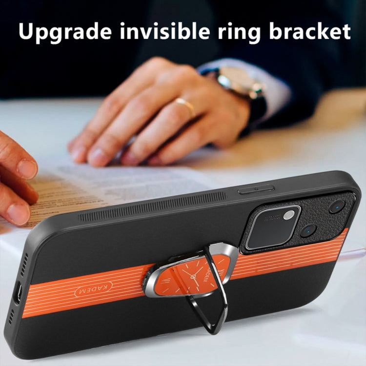 Magnetic Litchi Leather Back Phone Case with Holder