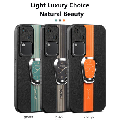 Magnetic Litchi Leather Back Phone Case with Holder