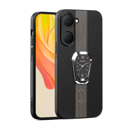 Magnetic Litchi Leather Back Phone Case with Holder, For vivo Y300 Pro, For  vivo Y200i, For vivo Y03 Global, For vivo S18 Pro, For vivo S18