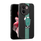 Magnetic Litchi Leather Back Phone Case with Holder