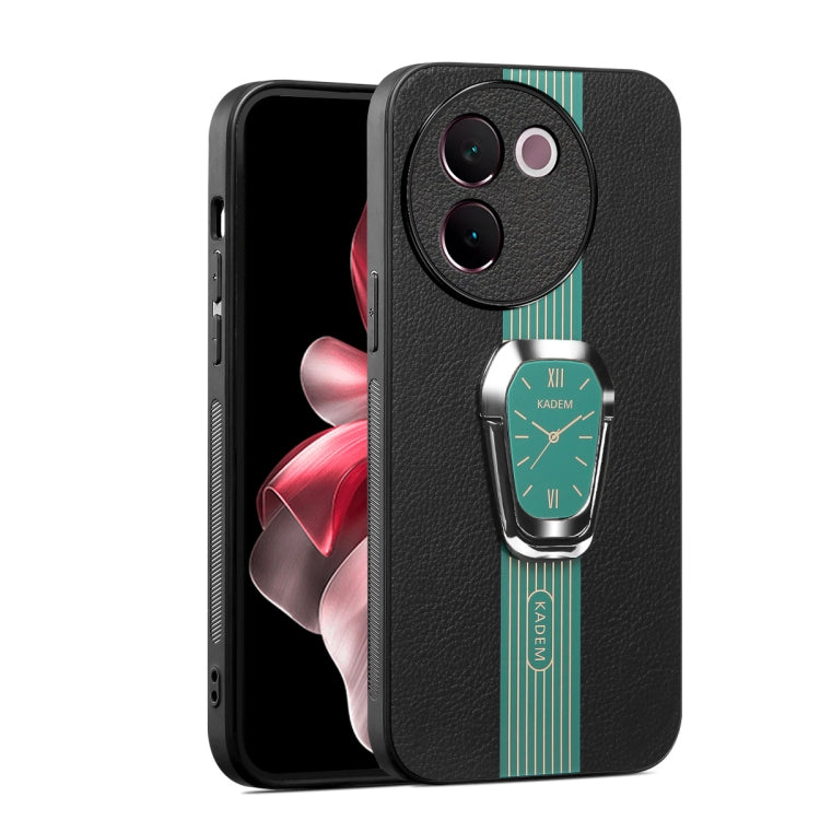 Magnetic Litchi Leather Back Phone Case with Holder, For vivo Y300 Pro, For  vivo Y200i, For vivo Y03 Global, For vivo S18 Pro, For vivo S18