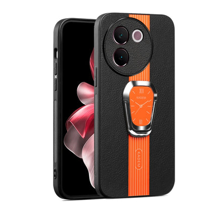 Magnetic Litchi Leather Back Phone Case with Holder, For vivo Y300 Pro, For  vivo Y200i, For vivo Y03 Global, For vivo S18 Pro, For vivo S18