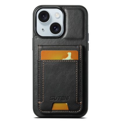 Suteni H03 Oil Wax Leather Wallet Stand Back Phone Case, For iPhone 16, For iPhone 15 Pro Max, For iPhone 15 Pro, For iPhone 15 Plus, For iPhone 15, For iPhone 14 Plus, For iPhone 14, For iPhone 14 Pro