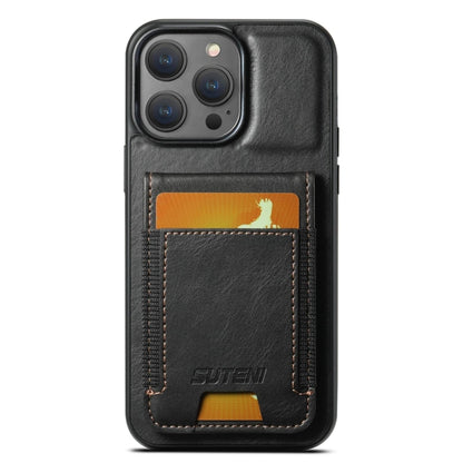 Suteni H03 Oil Wax Leather Wallet Stand Back Phone Case, For iPhone 14 Pro Max, For iPhone 13 Pro Max, For iPhone 13 Pro, For iPhone 13, For iPhone 12 / 12 Pro, For iPhone 12 Pro Max, For iPhone 11 Pro Max, For iPhone 11