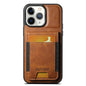 Suteni H03 Oil Wax Leather Wallet Stand Back Phone Case, For iPhone 11 Pro