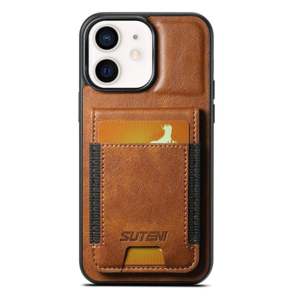 Suteni H03 Oil Wax Leather Wallet Stand Back Phone Case, For iPhone 11, For iPhone 11 Pro, For iPhone 17e / 16e, For iPhone 12 / 12 Pro