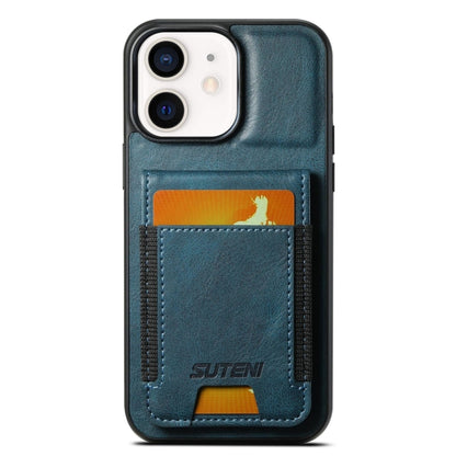 Suteni H03 Oil Wax Leather Wallet Stand Back Phone Case, For iPhone 11, For iPhone 11 Pro, For iPhone 17e / 16e, For iPhone 12 / 12 Pro