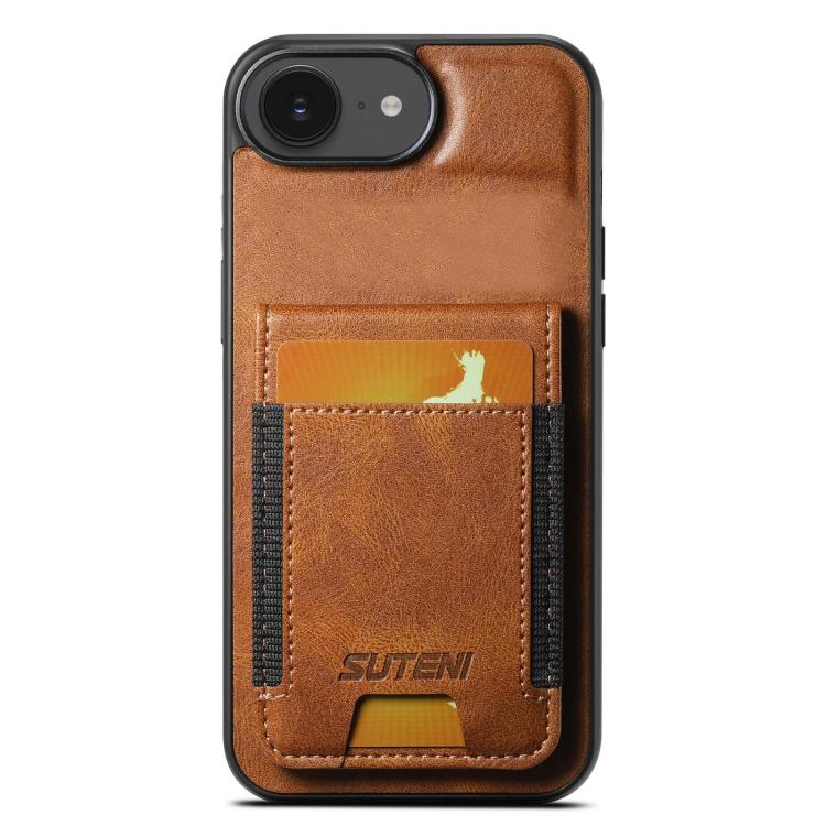 Suteni H03 Oil Wax Leather Wallet Stand Back Phone Case, For iPhone 11, For iPhone 11 Pro, For iPhone 17e / 16e, For iPhone 12 / 12 Pro