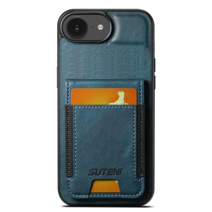 Suteni H03 Oil Wax Leather Wallet Stand Back Phone Case, For iPhone 17e / 16e, For iPhone 17 Pro Max, For iPhone 17 Pro, For iPhone 17, For iPhone Air, For iPhone 16 Pro Max, For iPhone 16 Pro, For iPhone 16 Plus
