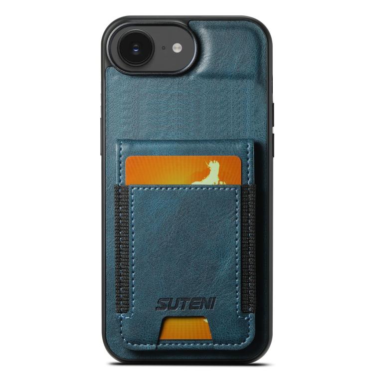 Suteni H03 Oil Wax Leather Wallet Stand Back Phone Case, For iPhone 11, For iPhone 11 Pro, For iPhone 17e / 16e, For iPhone 12 / 12 Pro