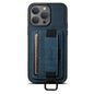 Suteni H13 Litchi Leather Wrist Strap Wallet Back Phone Case, For iPhone 12 / 12 Pro, For iPhone 12 Pro Max, For iPhone 11 Pro Max, For iPhone 11