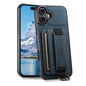 Suteni H13 Litchi Leather Wrist Strap Wallet Back Phone Case, For iPhone 17e / 16e, For iPhone 16 Pro Max, For iPhone 16 Pro, For iPhone 16 Plus