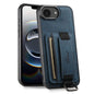 Suteni H13 Litchi Leather Wrist Strap Wallet Back Phone Case, For iPhone 17e / 16e, For iPhone 16 Pro Max, For iPhone 16 Pro, For iPhone 16 Plus