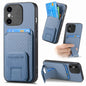 Carbon Fiber Card Bag Fold Stand Phone Case, For iPhone XR, For iPhone XS Max, For iPhone 7 Plus / 8 Plus, For iPhone 6 Plus / 6s Plus