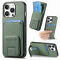 Carbon Fiber Card Bag Fold Stand Phone Case, For iPhone Air, For iPhone 16 Pro Max, For iPhone 16 Pro, For iPhone 16 Plus