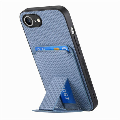 Carbon Fiber Card Bag Fold Stand Phone Case