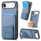 Carbon Fiber Card Bag Fold Stand Phone Case, For iPhone Air, For iPhone 16 Pro Max, For iPhone 16 Pro, For iPhone 16 Plus