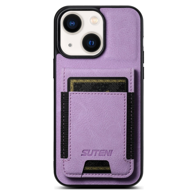 Suteni H03 Litchi Leather Card Bag Stand Back Phone Case, For iPhone 14 Pro Max, For iPhone 13 Pro Max, For iPhone 13 Pro, For iPhone 13