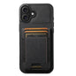 Suteni H03 Litchi Leather Card Bag Stand Back Phone Case, For iPhone 16, For iPhone 15 Pro Max, For iPhone 15 Pro, For iPhone 15 Plus