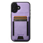 Suteni H03 Litchi Leather Card Bag Stand Back Phone Case, For iPhone 16, For iPhone 15 Pro Max, For iPhone 15 Pro, For iPhone 15 Plus