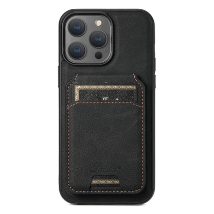 Suteni H17 Litchi Texture Leather MagSafe Detachable Wallet Phone Case, For iPhone 13 Pro, For iPhone 13, For iPhone 12, For iPhone 12 Pro Max, For iPhone 12 Pro