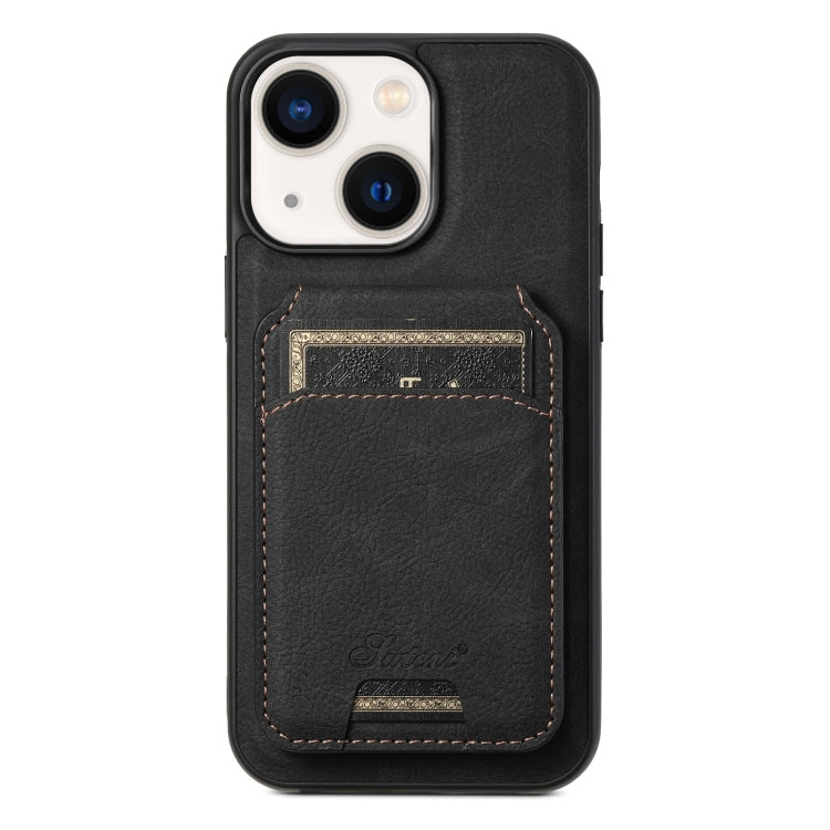 Suteni H17 Litchi Texture Leather MagSafe Detachable Wallet Phone Case, For iPhone 13 Pro, For iPhone 13, For iPhone 12, For iPhone 12 Pro Max, For iPhone 12 Pro