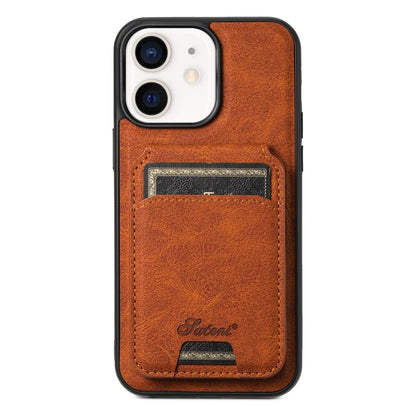 Suteni H17 Litchi Texture Leather MagSafe Detachable Wallet Phone Case, For iPhone 13 Pro, For iPhone 13, For iPhone 12, For iPhone 12 Pro Max, For iPhone 12 Pro