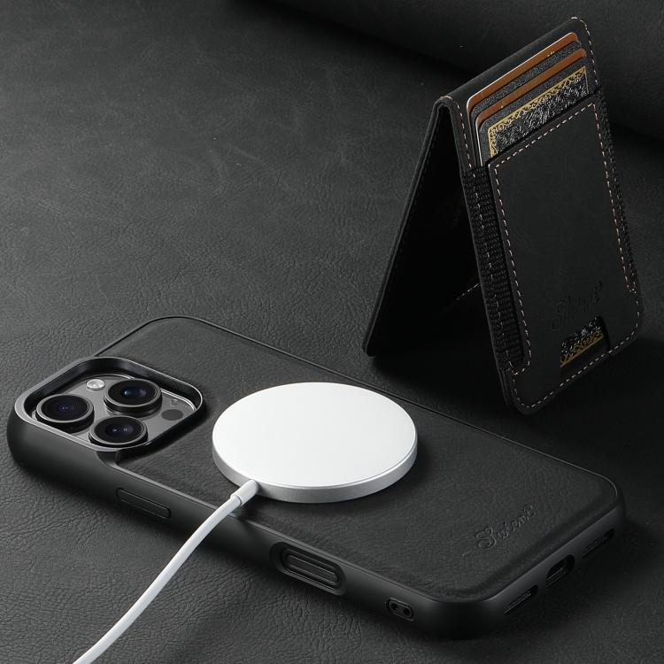 Suteni H17 Litchi Texture Leather MagSafe Detachable Wallet Phone Case, For iPhone 17e / 16e, For iPhone 17 Pro Max, For iPhone 17 Pro, For iPhone 17, For iPhone Air, For iPhone 16 Pro Max