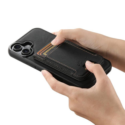 Suteni H17 Litchi Texture Leather MagSafe Detachable Wallet Phone Case, For iPhone 18, For iPhone 18 Pro, For iPhone 18 Pro Max, For iPhone 17 Pro Max, For iPhone 17 Pro, For iPhone 17
